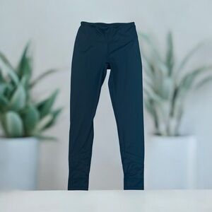 Reebok Black Leggings with Mesh Cut-Outs on Ankles